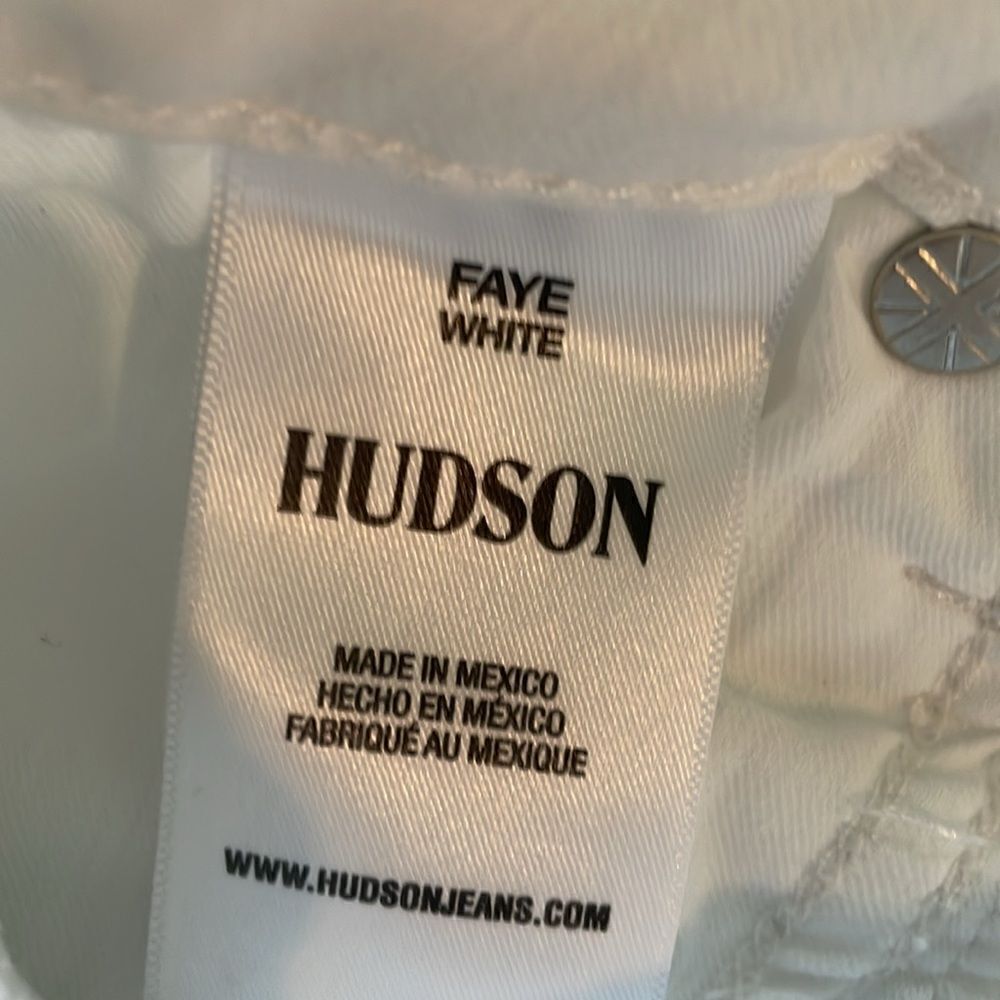 Hudson White Faye Ultra High Rise Bootcut Crop Jeans - Picture 5 of 7